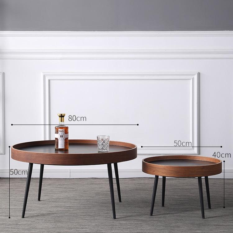 客式厅家风用意轻奢简约现代户型小小圆桌子简约沙发Y3凹槽小边几