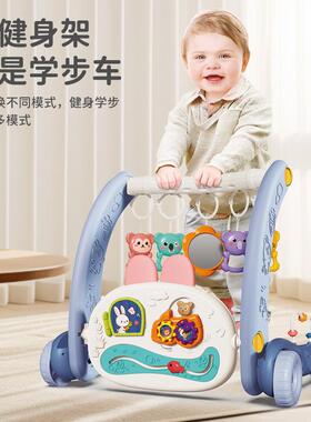 新品婴儿健身架玩新具儿宝2合1音QXX宝乐脚踏琴学生步车组合