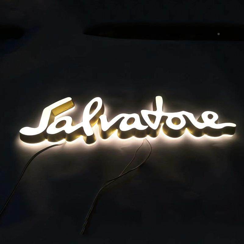 厂家直销店作门头招发光牌字制KDC迷铺你字制作不锈钢广告牌制作