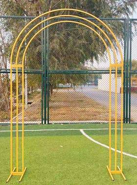 新款婚庆13901道具门艺欧式凯铁旋门三杆拱布门花门幸福门双杆拱