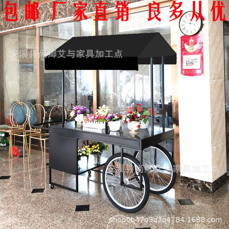欧式铁艺户外花店促销车