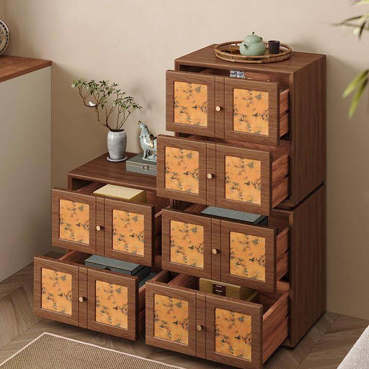 宋式学中古风复古储香云纱全实美木斗柜客S215卡门卡厅餐边柜物门