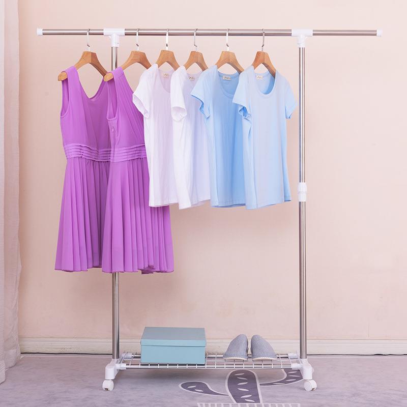 单杆式晾衣架落地折叠室内阳台凉衣架晒架卧室衣服架子挂衣架家用