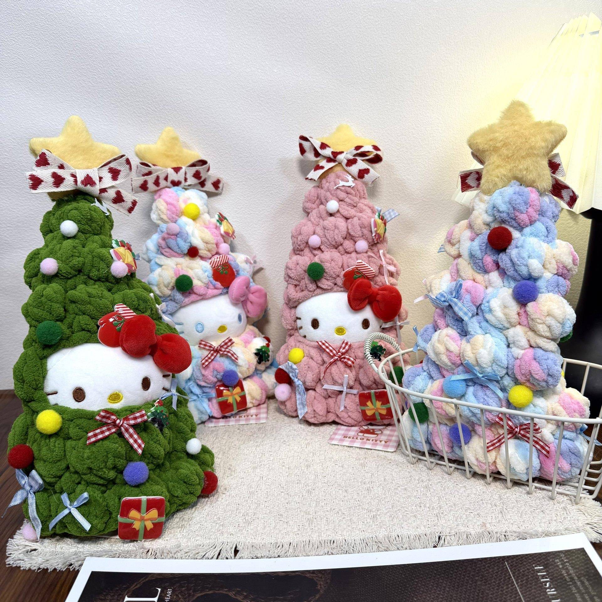 新款圣诞树娃衣手工钩织装饰玩偶玩具配件KT自嘲熊拉布布穿搭批彂