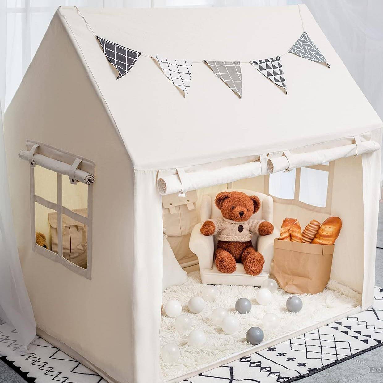 北欧风室内帐篷儿童玩具屋宝宝过家家小房子公主城堡影棚拍摄道具