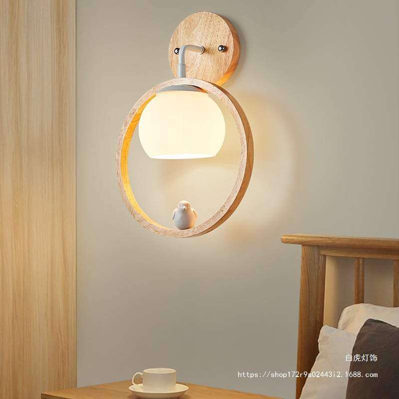 北欧原木小鸟创意个性壁灯床头玻璃温馨浪漫卧室玄关过道阳台灯具,自行车/骑行装备/零配件,更多零件/配件,淘宝优惠券,粉丝福利购,淘宝优惠卷