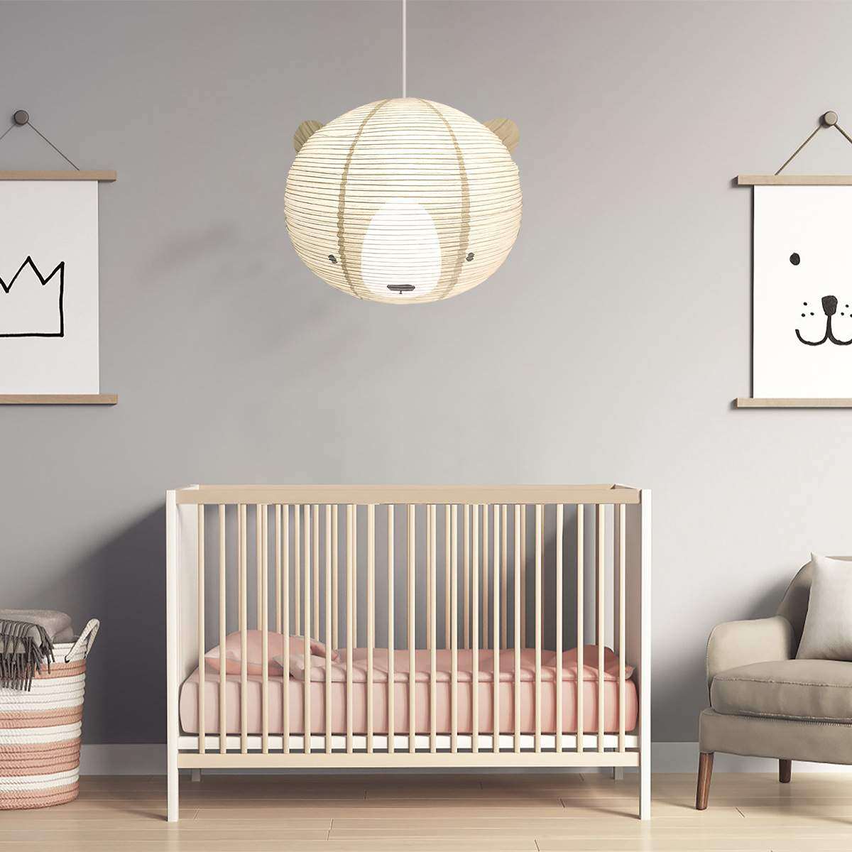 企鹅狐狸灰熊灯罩整套吊灯氛围装饰卡通卧室客厅纸质主题民宿,标准件/零部件/工业耗材,车间地垫,淘宝优惠券,粉丝福利购,淘宝优惠卷