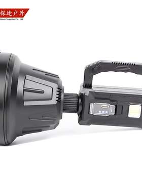 P50强光探照灯 P90LED手提灯户外野营带支架露营灯滤镜远射投光灯