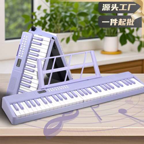 可折叠智能钢琴便携电子琴初学者成人儿童家用充电塑料电子琴61键