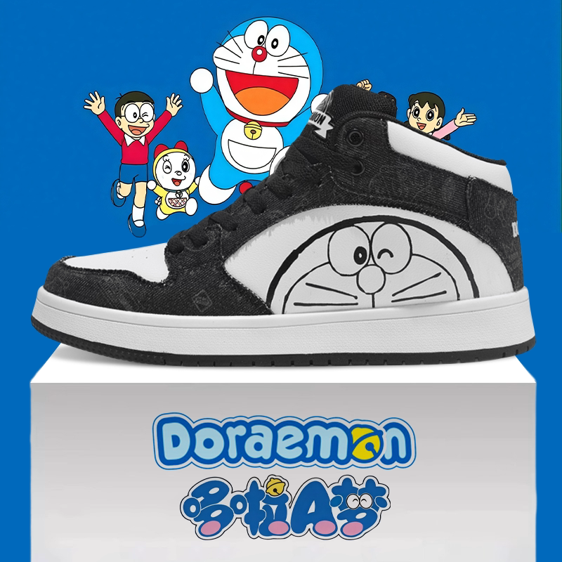 哆啦A梦板鞋男款2026新款青少年舒适软底透气运动鞋休闲鞋子男鞋