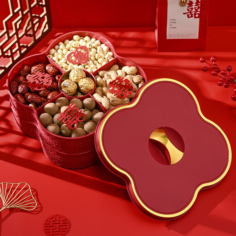 喜庆新年果盘喜糖盘结婚早生贵子干果盒婚礼婚庆用品分格糖果盒,节庆用品/礼品,糖盒/糖盒配件,淘宝优惠券,粉丝福利购,淘宝优惠卷