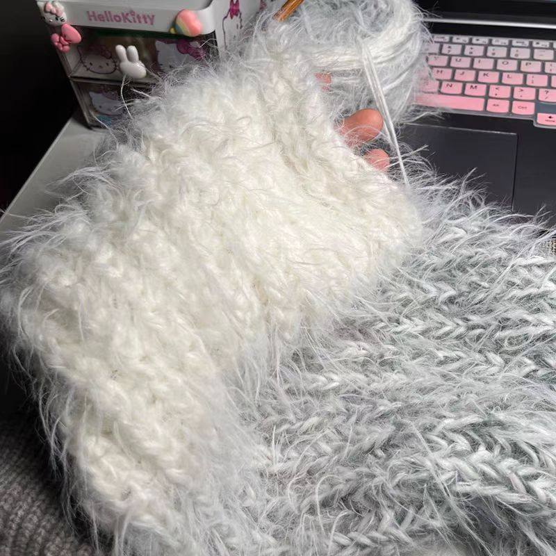 温暖渐变灰羽毛线自制长毛手混线围巾手工编织diy材料包送女男友,服饰配件/皮带/帽子/围巾,DIY编织材料包,淘宝优惠券,粉丝福利购,淘宝优惠卷