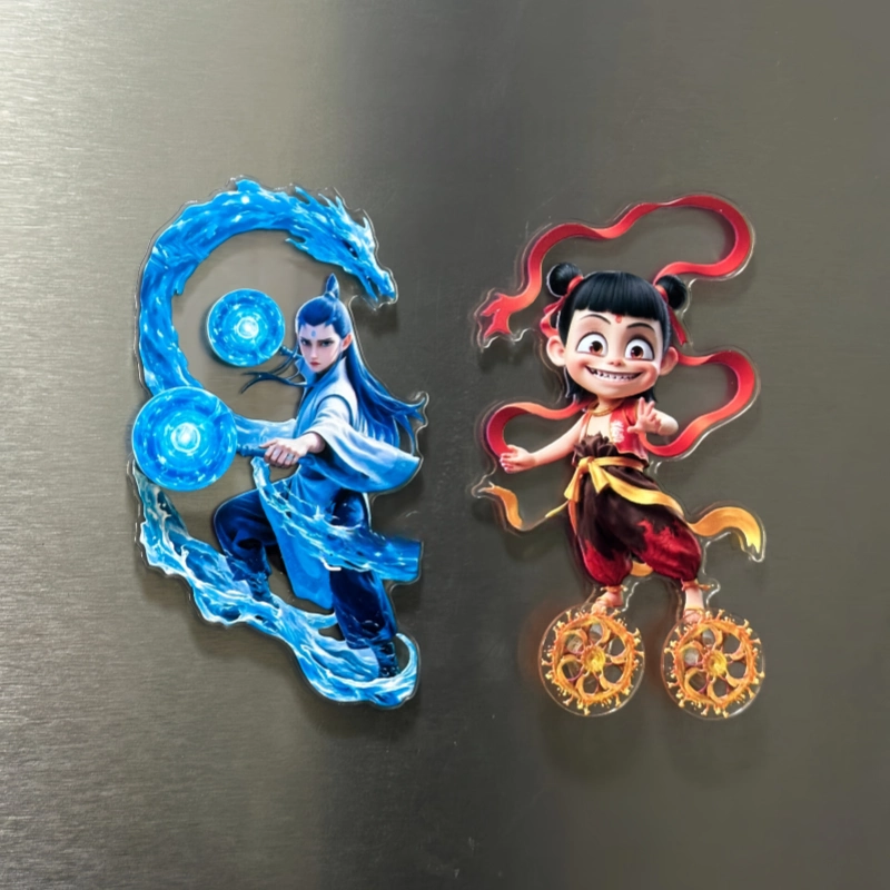 哪咤磁吸冰箱贴2025新款个性创意3d立体国风高级可旋转有趣高颜值