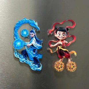 哪咤磁吸冰箱贴2025新款 创意3d立体国风高级可旋转有趣高颜值 个性