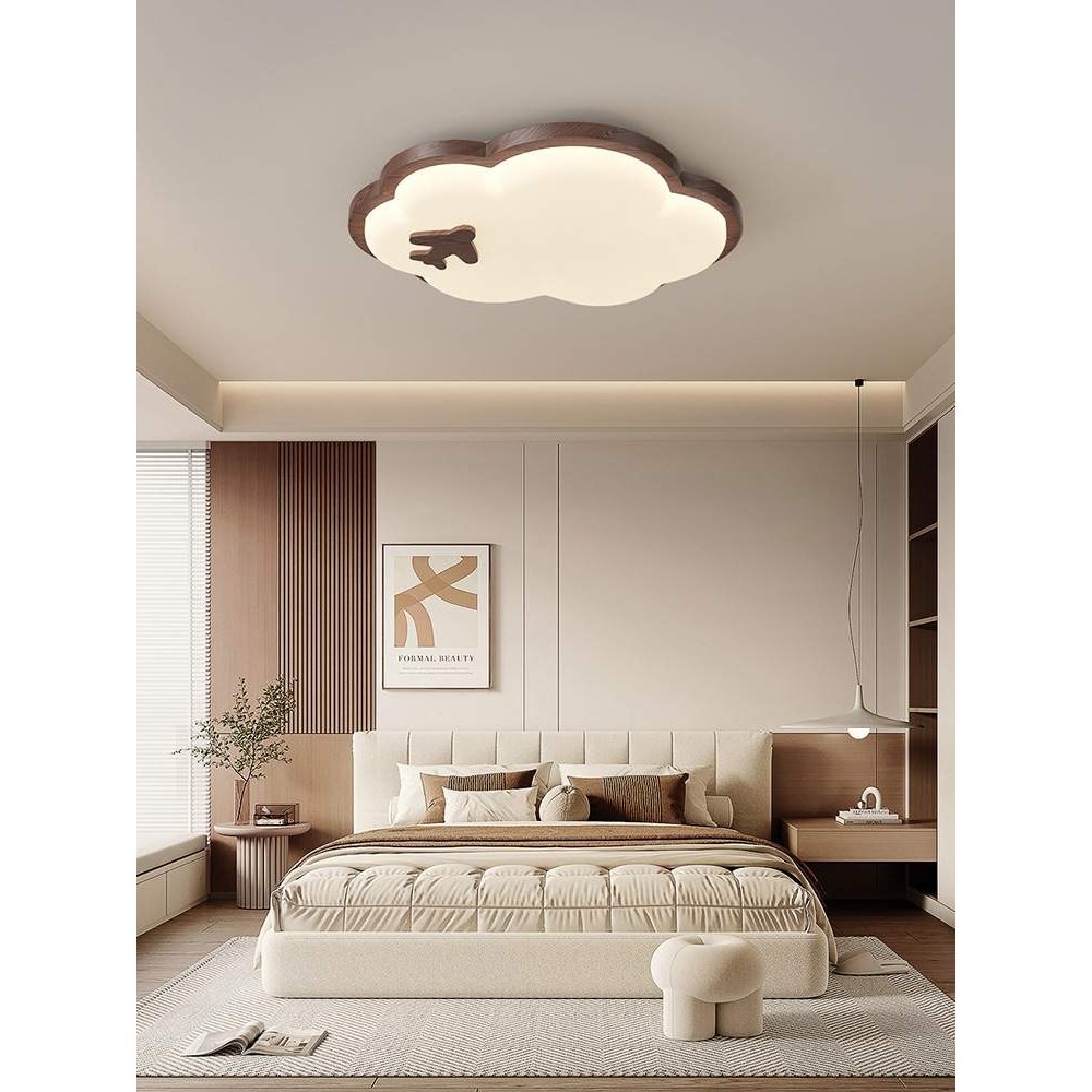 全光谱护眼儿童房飞机吸顶灯新中式卧室灯简约复古主卧温馨云朵灯,3C数码配件,USB灯,淘宝优惠券,粉丝福利购,淘宝优惠卷