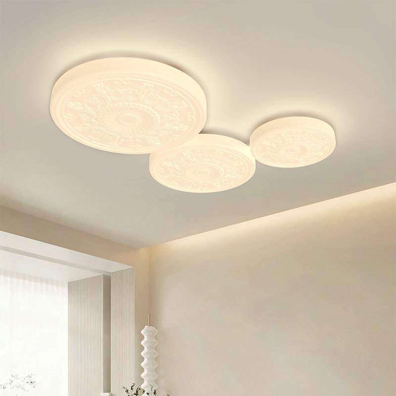 客厅吸顶灯现代简约奶油风温馨卧室灯法式复古艺术浮雕花纹护眼灯,鲜花速递/花卉仿真/绿植园艺,割草机/草坪机,淘宝优惠券,粉丝福利购,淘宝优惠卷