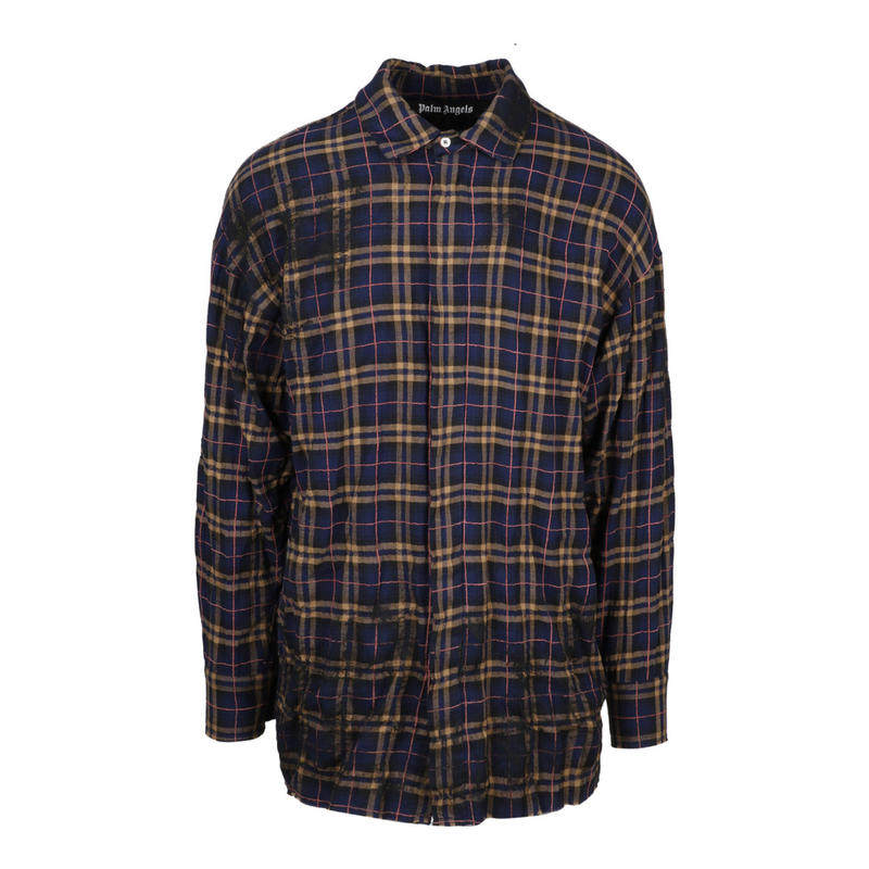 palm angels 棕榈天使 春秋季男士格子长袖衬衫