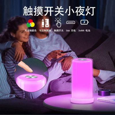 日本品质新款触摸开关小夜灯干电池双用创意礼品台灯LED简约床头