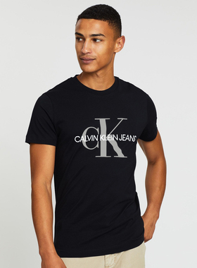 Calvin Klein 凯文克莱 CK 短袖T恤男士夏款休闲圆领上衣打底衫