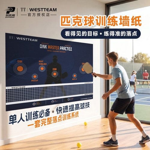 TT-WESTTEAM/维斯蒂姆匹克球丁克训练专用墙纸提升手感练习命中率