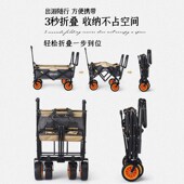 露营车营地车户外野营车野钓车拉C货手推购物车折叠便携越野带桌