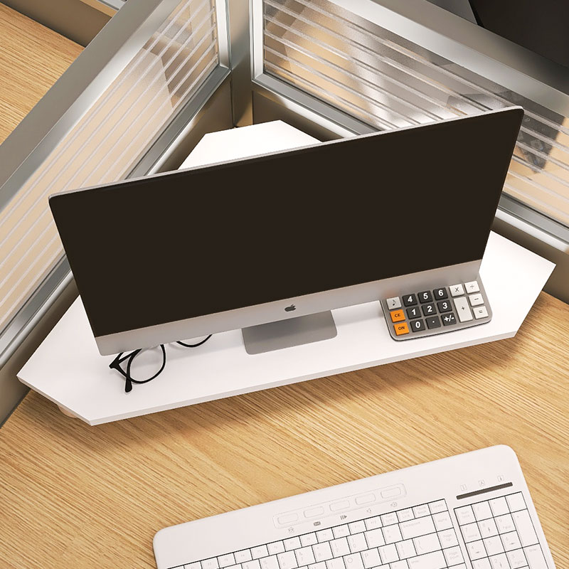 三角电脑增高架桌面m显示器垫高置物架办公室工位转角屏幕收纳架