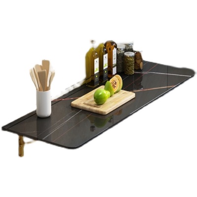 厨房免打孔置物架壁挂折叠桌配料桌厨房操作N台墙上小桌板折叠餐