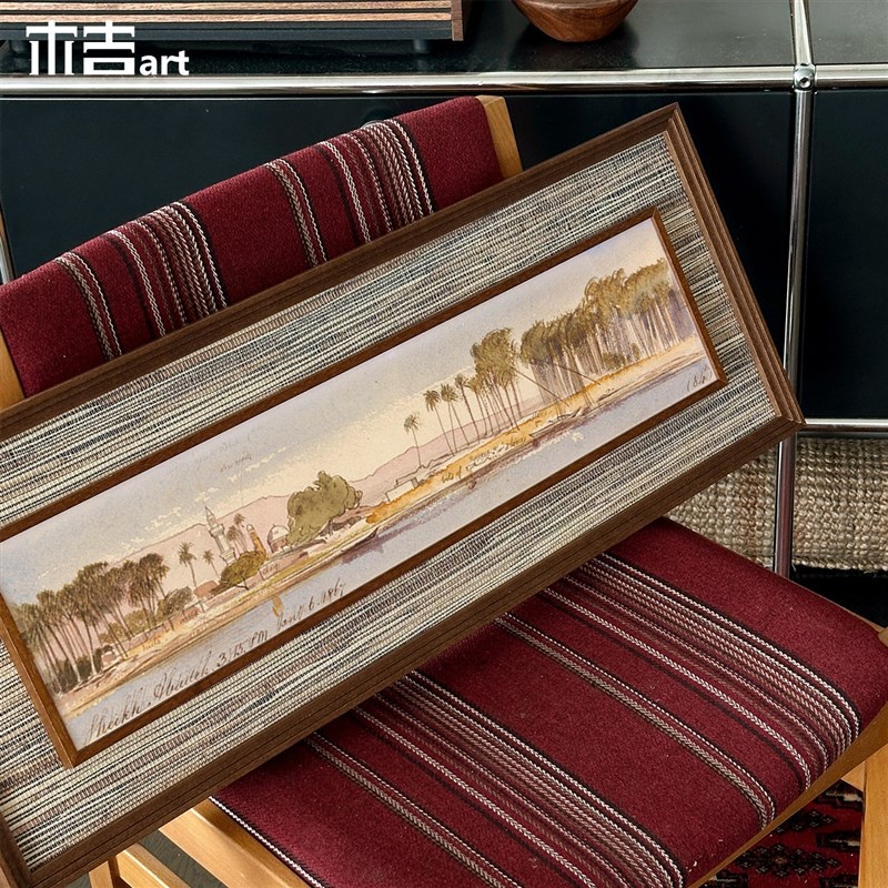 棕林逸景】木吉艺术创意设计高级感装饰画客厅沙发Y背景墙挂画