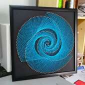 毛线缠绕画手工装 钉子绕线画diy材料包G 饰纱线弦丝 几何图形 特价