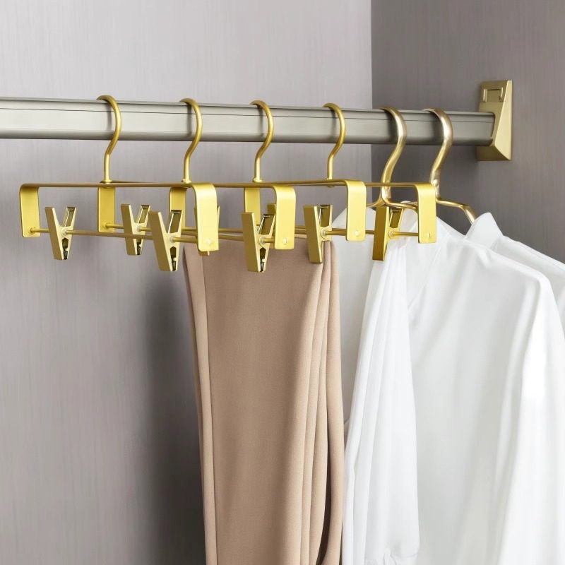 衣柜无痕伸缩裤子架裤架铝合金裤夹家用挂裤子专用衣架裙夹挂衣架,收纳整理,裤/裙架,淘宝优惠券,粉丝福利购,淘宝优惠卷