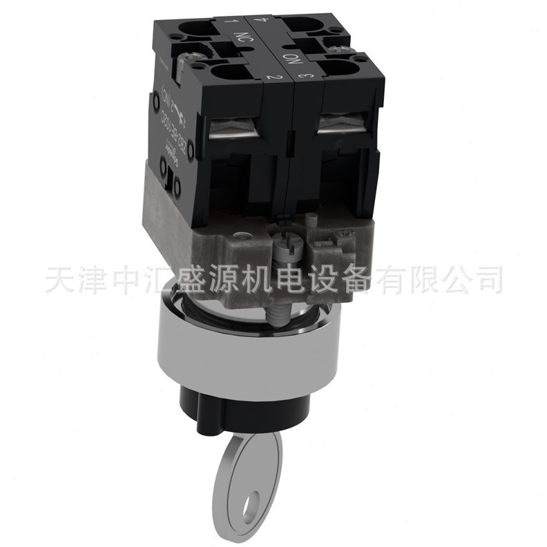 XB2BG45C钥匙开关1NO+1NC钥匙开关ZB2BZ105C+ZB2BG4C 2位钥匙开关