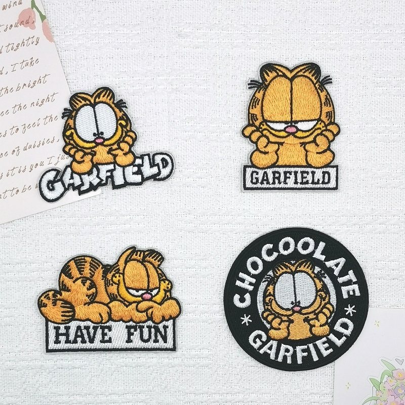 可爱衣服补丁贴自粘免缝羽绒服破洞修补装饰贴加菲猫图案刺绣布贴,居家布艺,布贴,淘宝优惠券,粉丝福利购,淘宝优惠卷