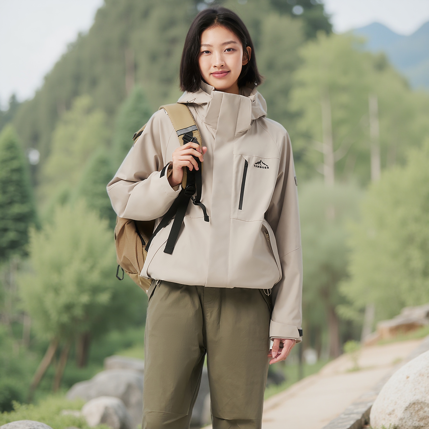 【明星同款】坦博尔秋冬新款户外三合一羽绒服男女款徒步夹克外套