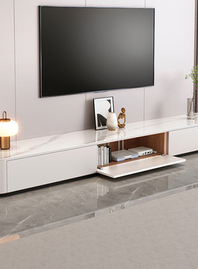 电视柜客厅家用现代简约轻奢高级实木储物柜小户型茶几电视柜组合