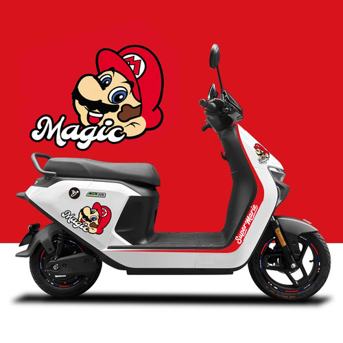 适用于九号电动车NzMIX电动车贴纸版画仪表膜轮毂反光贴防水贴膜