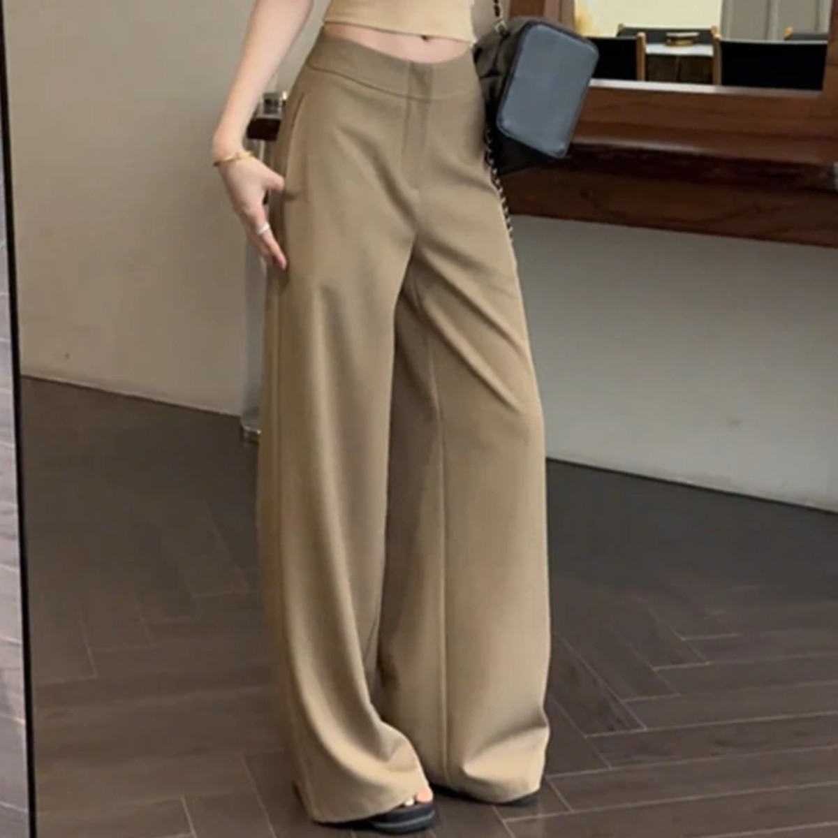 花想容女装一店设计感阔腿长裤