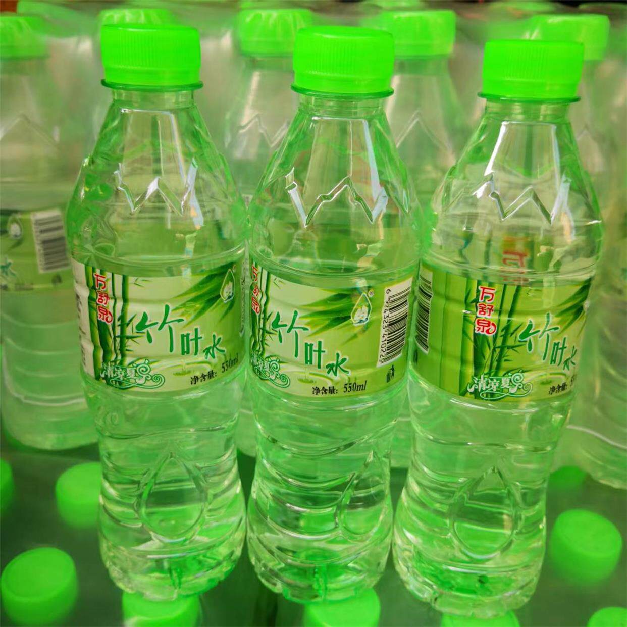 竹叶水冰凉润坊鲜竹叶水西湖绿纯净矿泉饮料550mlx24瓶