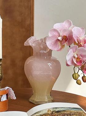珠光炫彩高级感中古芬顿玻璃花瓶
