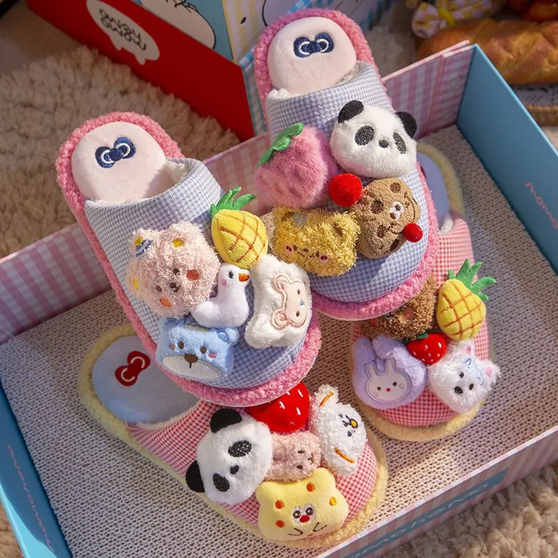 卡通拖鞋女款冬季室内居2025软底