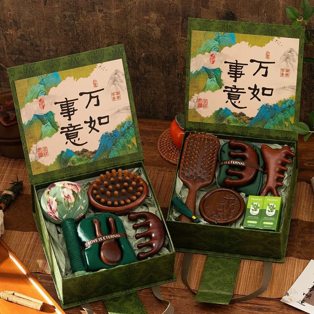 檀木梳礼物公司送员工客户实用