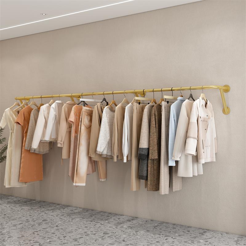 需定制服装展示架上墙壁挂女装童装店货架挂衣架简约铁艺服装侧挂