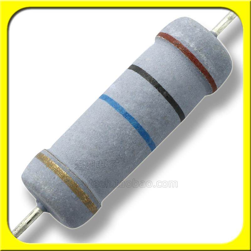 大功率常用碳膜电阻组件封装1W 2W 3W 5W 1K 4.7K 470欧姆5%放电