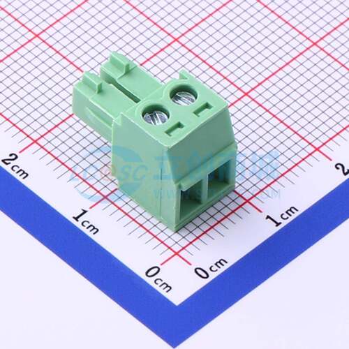 WJ15EDGK-3.81-2P 插拔式接线端子 间距P=3.81mm 1*2P插头 绿色