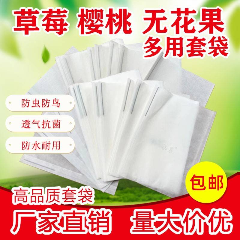 樱桃专用套袋草莓无花果套袋防鸟防虫病害防雨水育果袋车厘子蜡袋