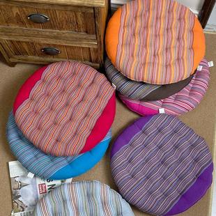 办公室坐垫椅垫家用餐椅屁股垫四季 棉麻椅子凳垫中式 通用粗布坐垫