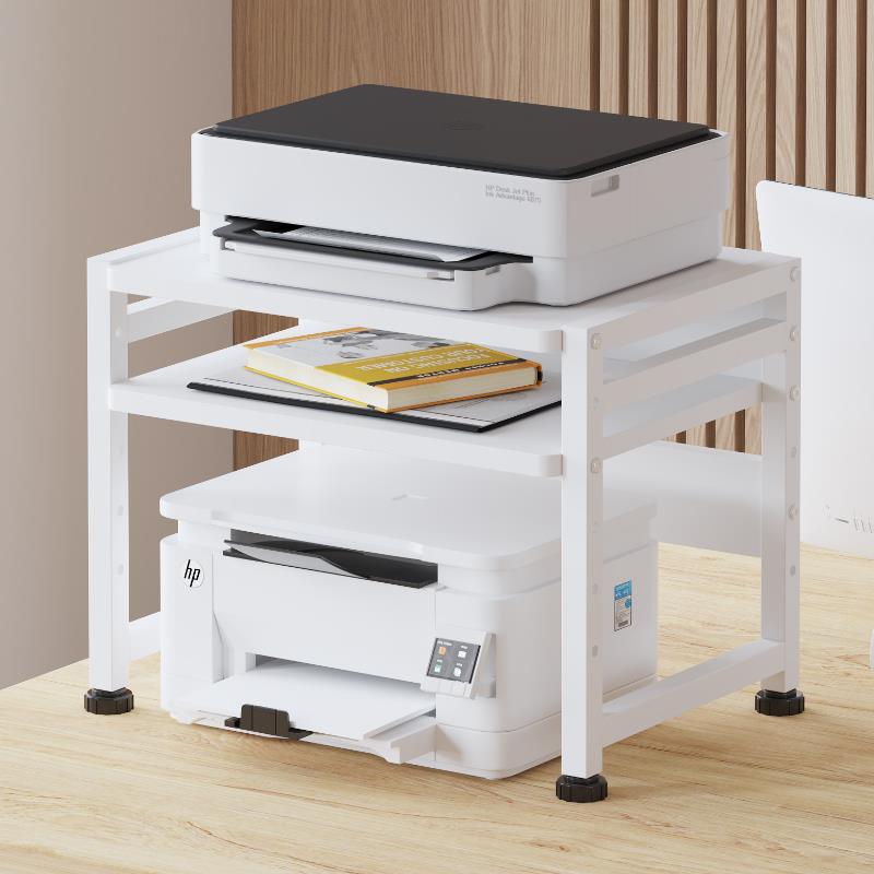 桌上二层带储物打印机置物架办公学习桌面多功能收纳整理增高架子
