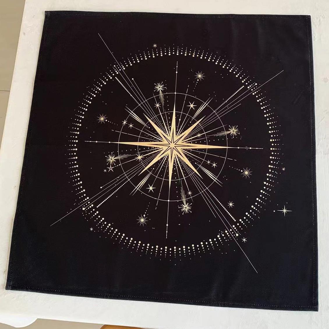 加厚绒布 复古星空星星塔罗牌桌布罗牌卡牌塔牌布 神秘感塔罗桌布