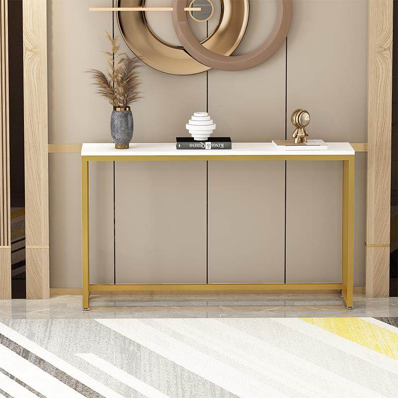 轻奢简约玄关桌入户靠墙玄关台家用铁艺条案桌走廊装饰摆件桌现代