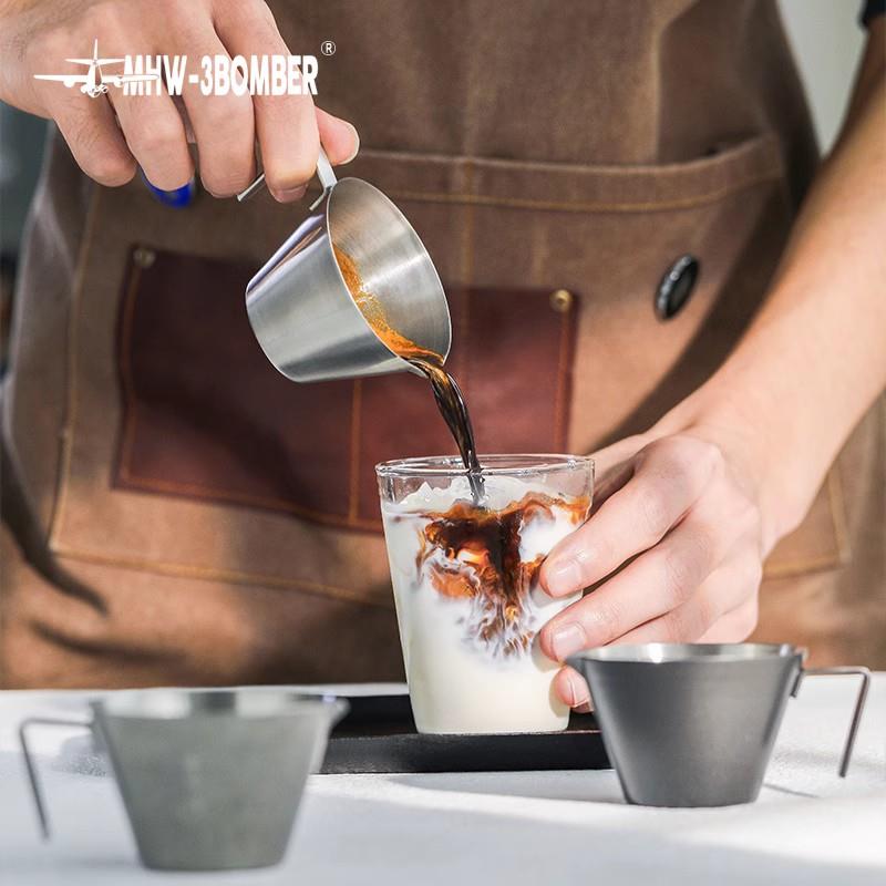 MHW-3BOMBER轰炸机不锈钢量杯 浓缩咖啡杯泽田小量杯 刻度杯100ml