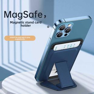 磁吸卡包MagSafe磁吸手机支架卡套皮革无线充兼容懒人桌面多功能